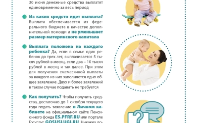 Ежемесячные выплаты семьям с детьми до 3х лет
