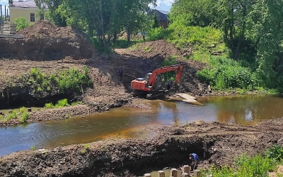 Возобновлено строительство Фроловского моста в Вязьме