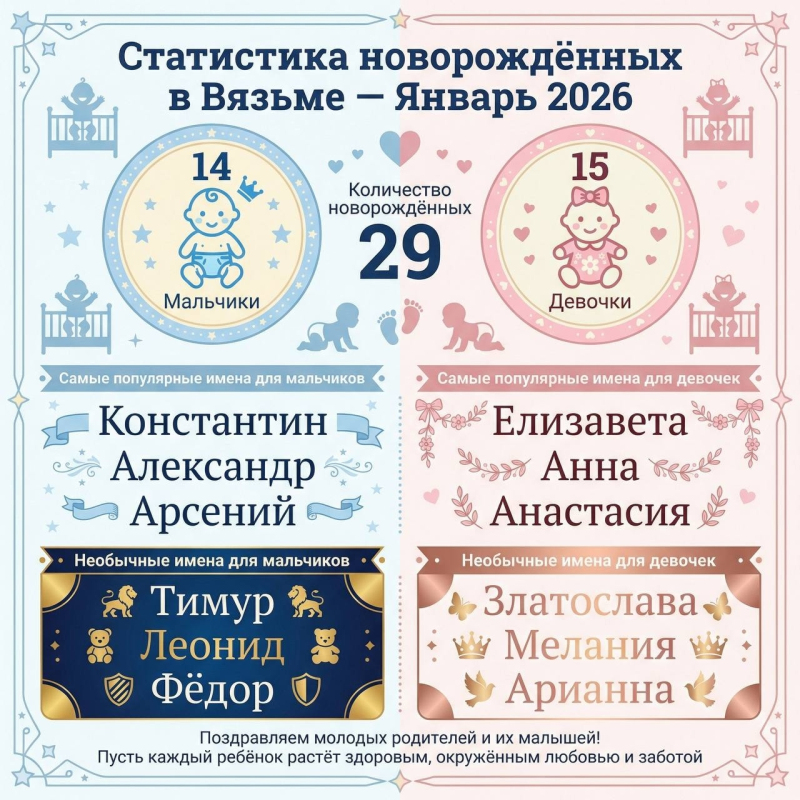 Вяземские январские малыши