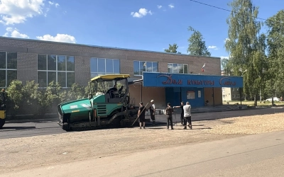 Началось благоустройство площадки у ДК „Сокол“