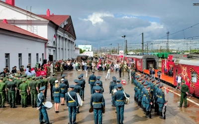Агитационный поезд «Единство в Памяти. Сила в Подвиге!» в Вязьме: семь тысяч жителей прикоснулись к истории