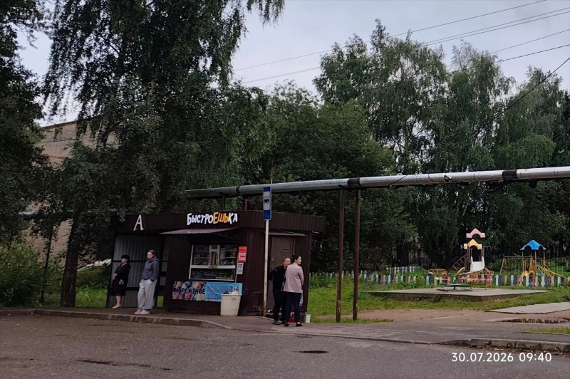 На конечной остановке в п. Андрейково установили систему видеонаблюдения