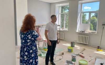 В Семлëвской школе №1 проводится ремонт помещений для открытия 