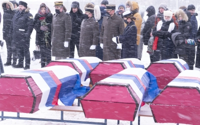 В Вязьме 13 февраля захоронили останки участников войны 1812 года. Земле предали прах 126 человек.